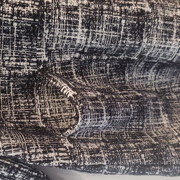 Natalia 56 Black White Top Womens Box Front Pockets 3/4 Sleeve Size Cotton Large - Picture 3 of 14